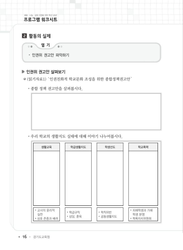 배움·나눔·성장지원 혁신!공감! 프로그램워크시트 배움·나눔·성장지원 혁신!공감! 프로그램워크시트